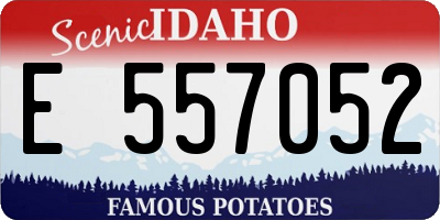 ID license plate E557052