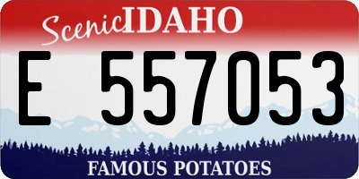ID license plate E557053