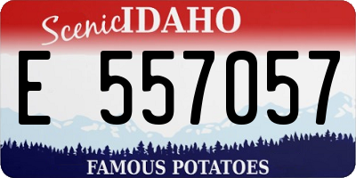 ID license plate E557057