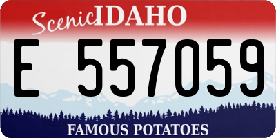 ID license plate E557059