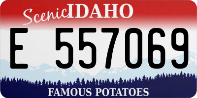 ID license plate E557069
