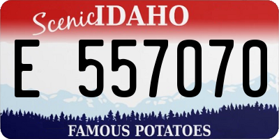 ID license plate E557070