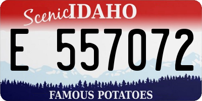 ID license plate E557072