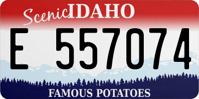 ID license plate E557074