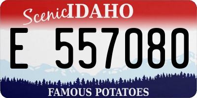 ID license plate E557080