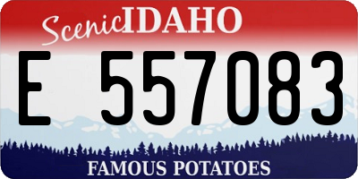 ID license plate E557083