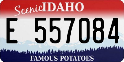 ID license plate E557084