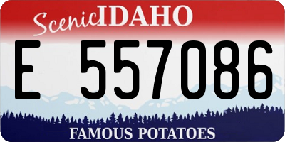 ID license plate E557086