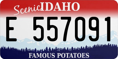 ID license plate E557091