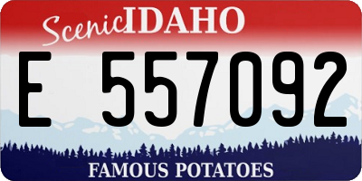 ID license plate E557092