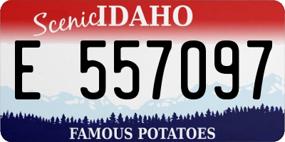 ID license plate E557097