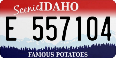 ID license plate E557104