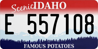 ID license plate E557108