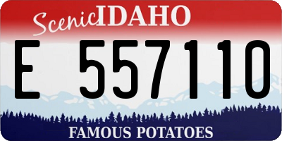 ID license plate E557110