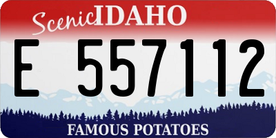 ID license plate E557112