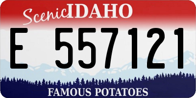 ID license plate E557121