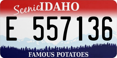 ID license plate E557136