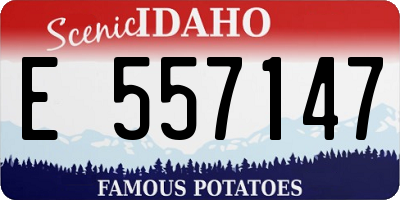 ID license plate E557147