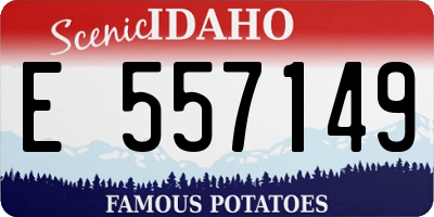 ID license plate E557149