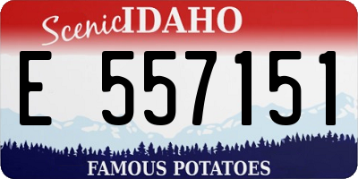 ID license plate E557151