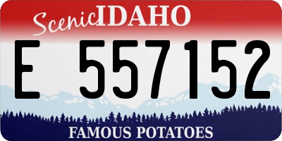 ID license plate E557152