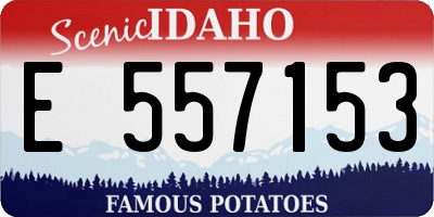 ID license plate E557153