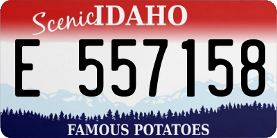 ID license plate E557158