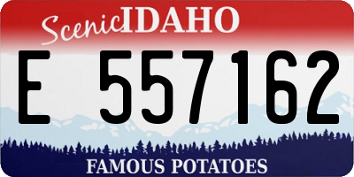 ID license plate E557162