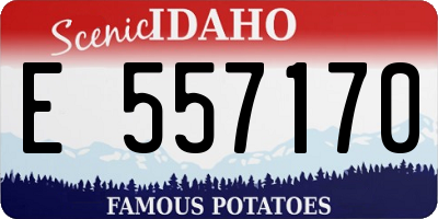 ID license plate E557170