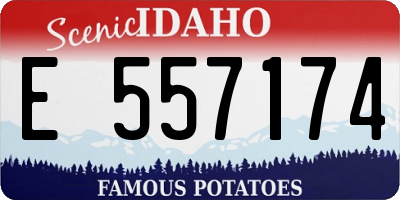 ID license plate E557174