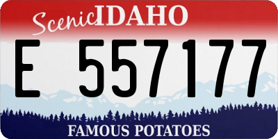 ID license plate E557177
