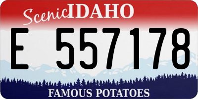 ID license plate E557178