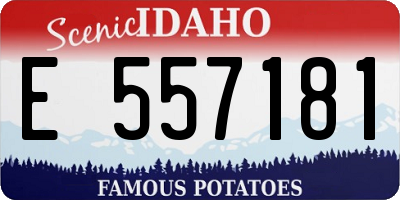 ID license plate E557181