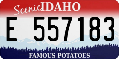 ID license plate E557183