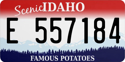 ID license plate E557184