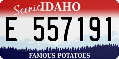 ID license plate E557191