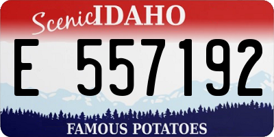 ID license plate E557192