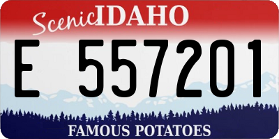 ID license plate E557201
