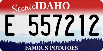 ID license plate E557212