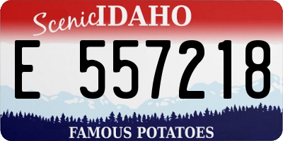 ID license plate E557218