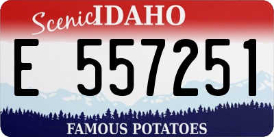 ID license plate E557251