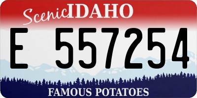 ID license plate E557254