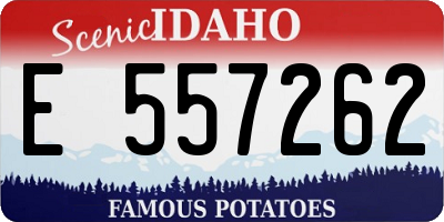 ID license plate E557262