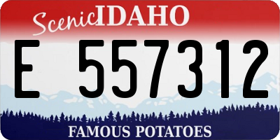 ID license plate E557312