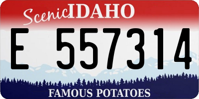 ID license plate E557314