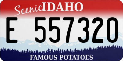ID license plate E557320