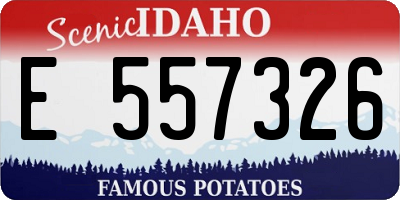 ID license plate E557326