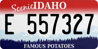ID license plate E557327