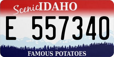 ID license plate E557340