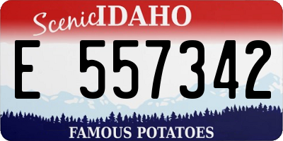 ID license plate E557342